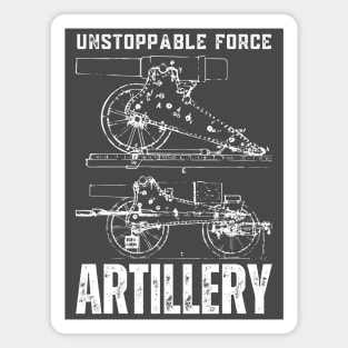 Artillery - War & Battlefield - Blueprint & Steampunk Magnet